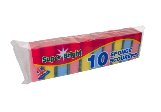 Superbright Sponge Scourer 10 Pack - Click Image to Close