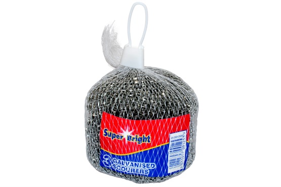 SUPERBRIGHT GALVANISED SCOURERS 3 PACK - Click Image to Close