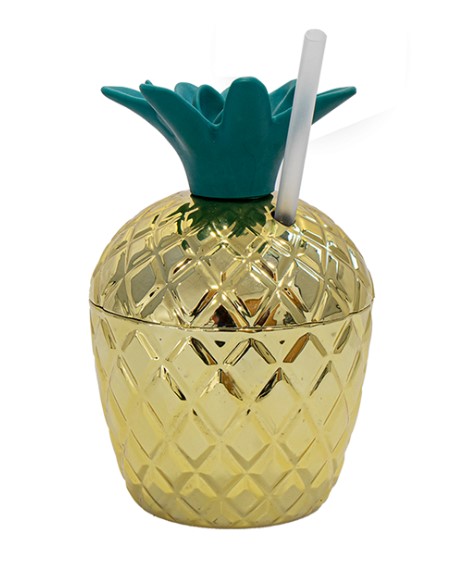 Pineapple Tumbler with Straw 250ml - Click Image to Close