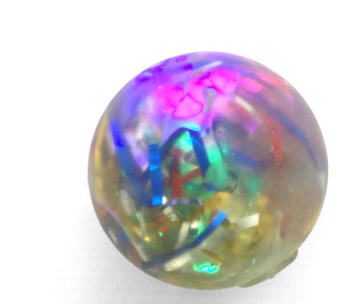Squeeze Ribbon Ball Light Up - Click Image to Close