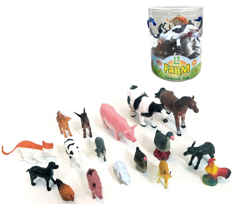 Tub of animal sales toys