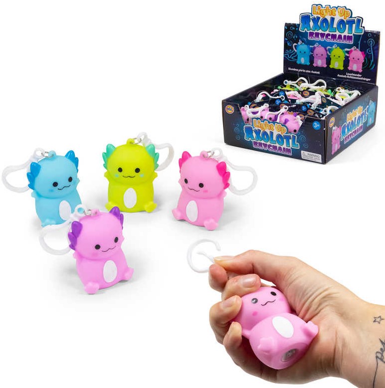 Axolotl Light Up Keychain - Click Image to Close
