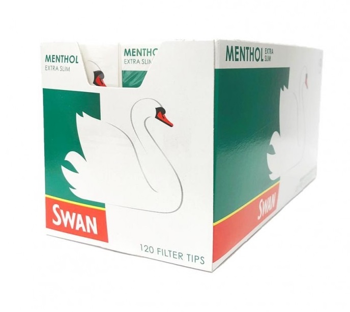  Swan Menthol Extra Slim Filter Tips Full Box 20 Packs Of 120 =  2400 Tips : Health & Household