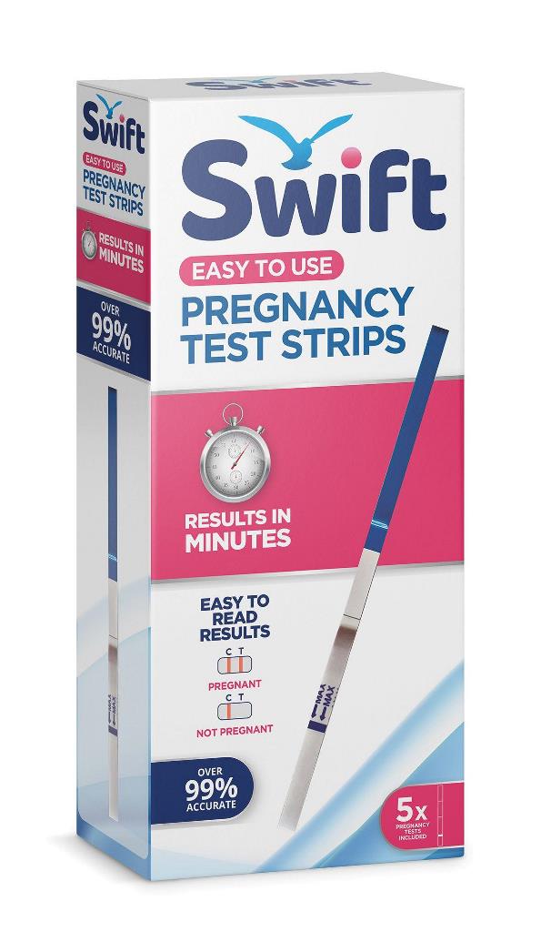 Swift Pregnancy Test Strips 5 Pack - Click Image to Close