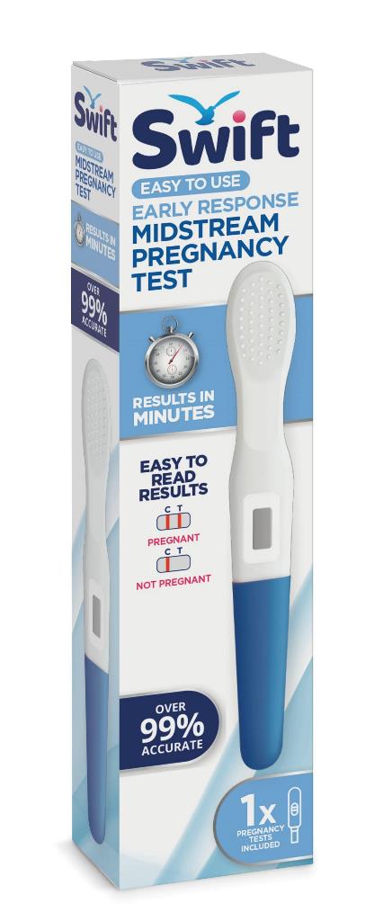 Swift Early Response Midstream Pregnancy Test 1pk - Click Image to Close