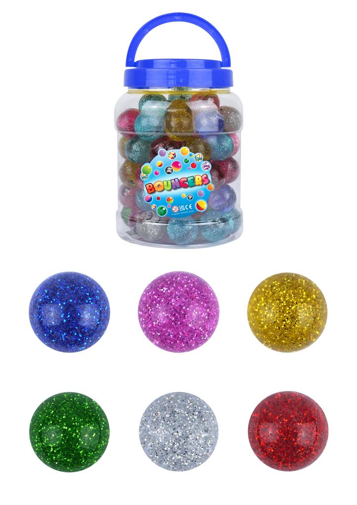 Jet Balls 3.3cm Glitter X 72 ( 17p Each ) - Click Image to Close