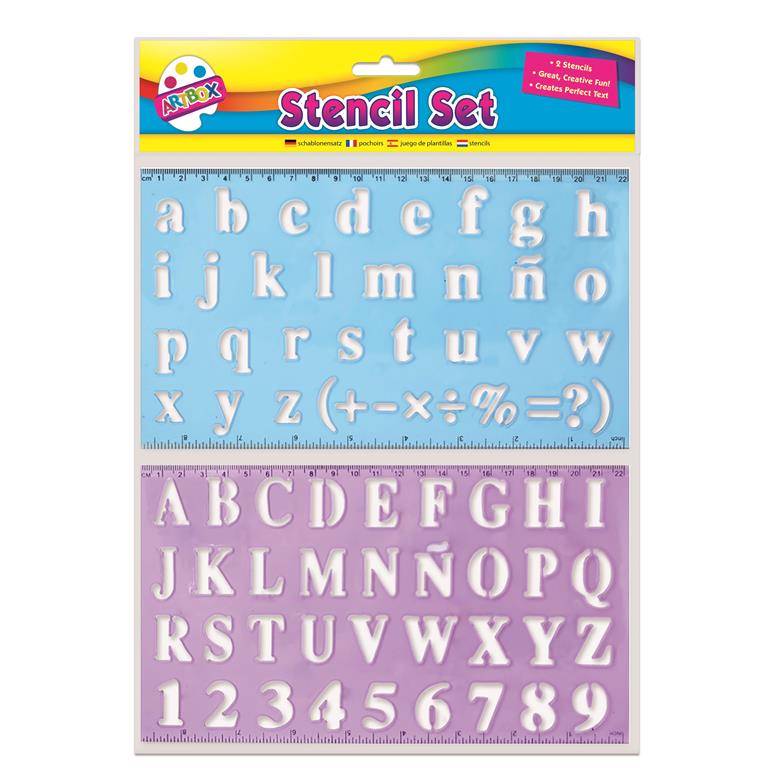 ALPHABET STENCIL SET - Click Image to Close