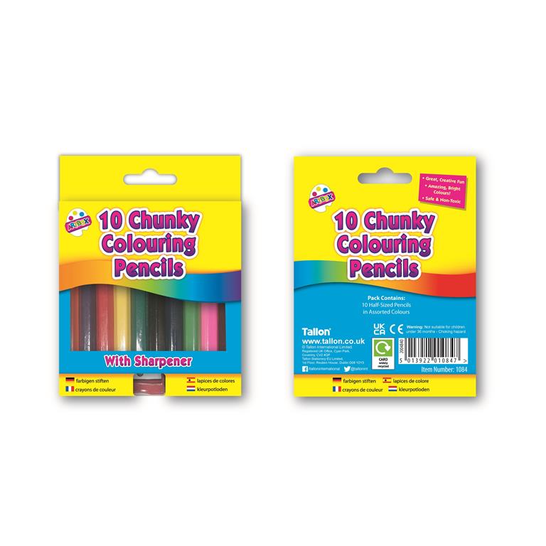 Tallon 10 Chunky 1/2 Size Colouring Pencil - Click Image to Close