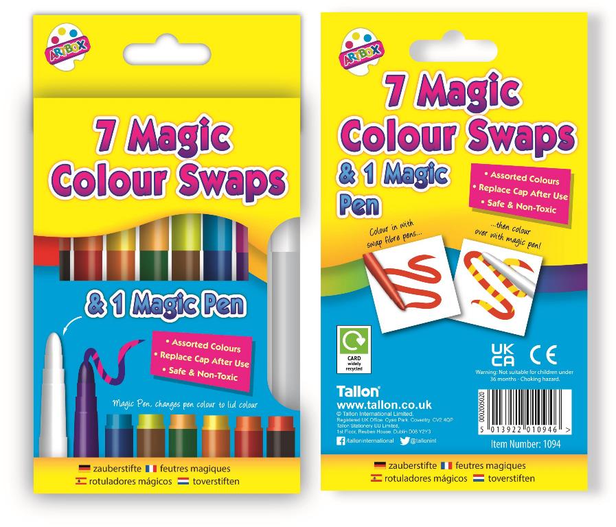 Tallon 8 Magic Swap Fibre Pens - Click Image to Close