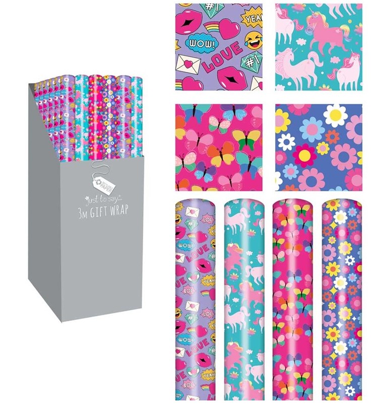 3 Metre Gift-Wrap Girls Designs - Click Image to Close