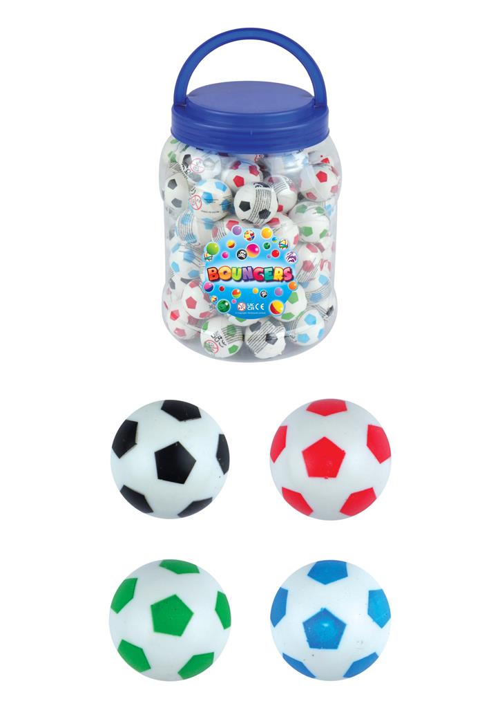Football Bouncy Balls / Jet Balls 3.3cm X 72 ( 17p Each ) - Click Image to Close