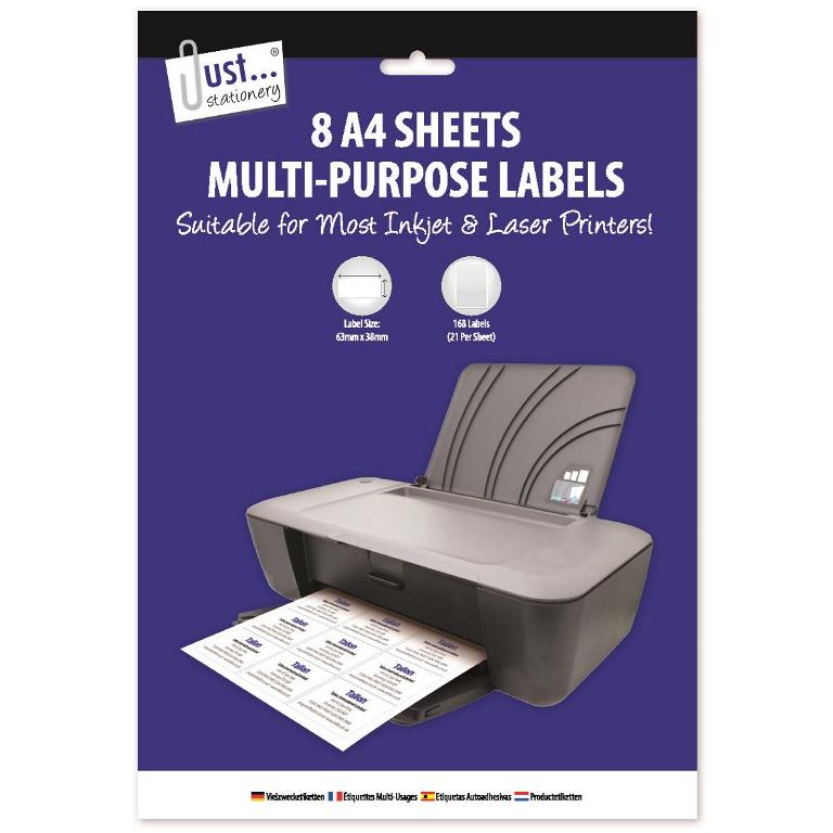 Multi Purpose Labels 21- Up 168.65X39mm - Click Image to Close