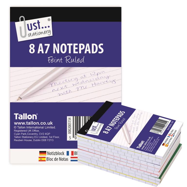 8 Pack A7 Notebooks Lined Paper - Click Image to Close