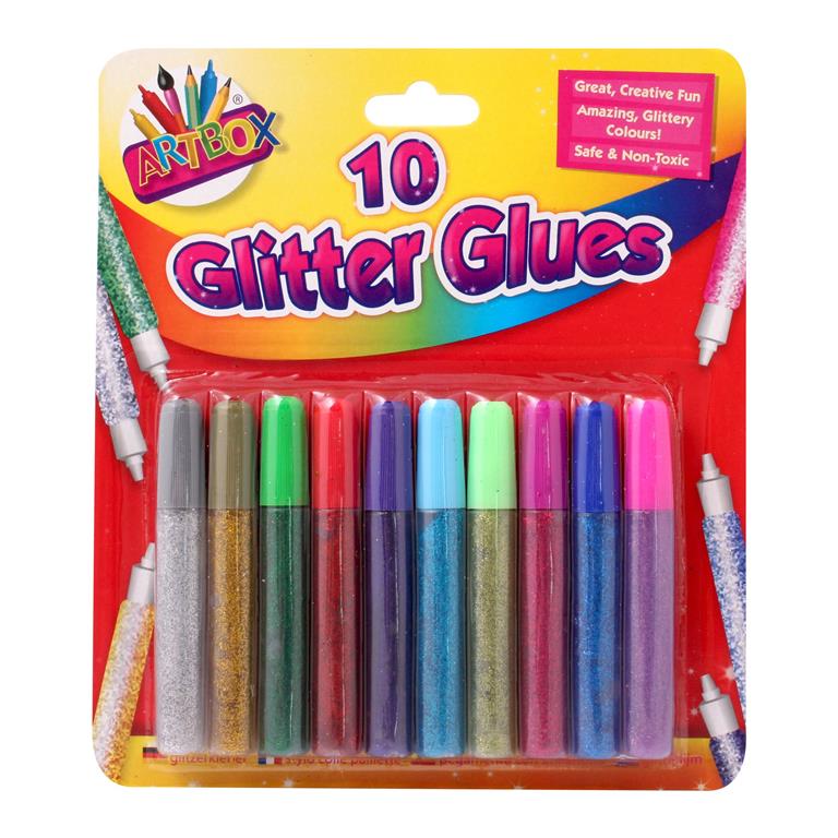 Tallon Assorted Colour Glitter Glue Pens 10 Pack - Click Image to Close