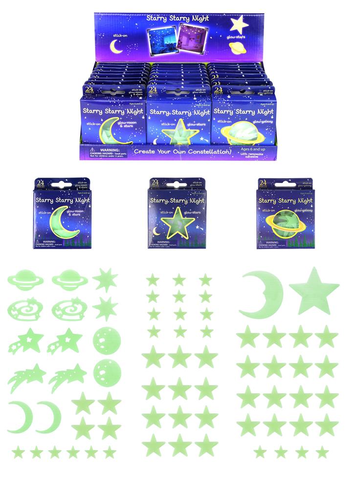 Glow In The Dark Stars 24 Pack - Click Image to Close