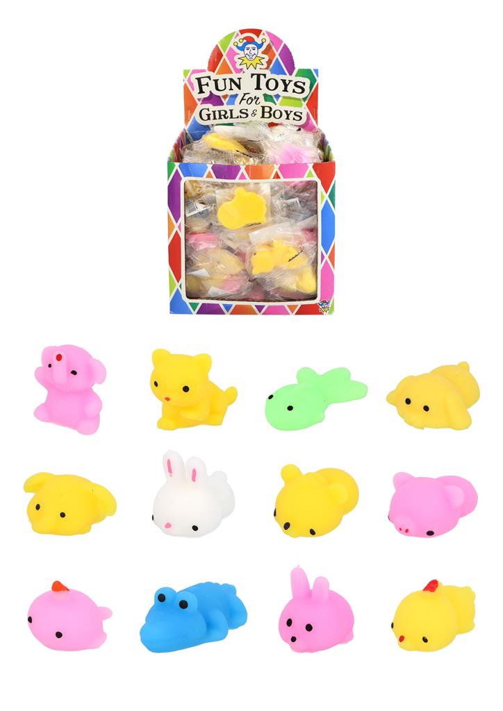 Mini Animal Squeeze Toy (5cm) 12 Assorted Designs X 96PC - Click Image to Close