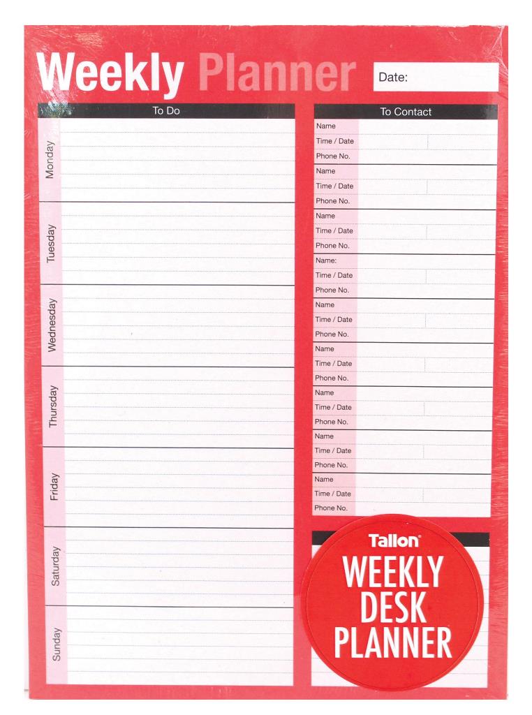 *** OFFER *** Planner Desk Week To View (Undated) - Click Image to Close