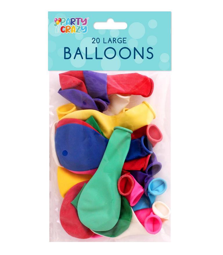 Large Round Balloons 20 Pack - Click Image to Close