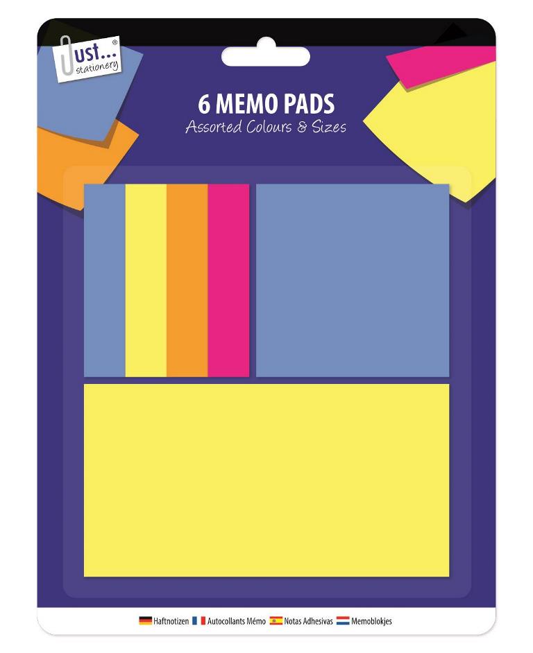 Memo Stickers Neon Variety 3 Sizes - Click Image to Close