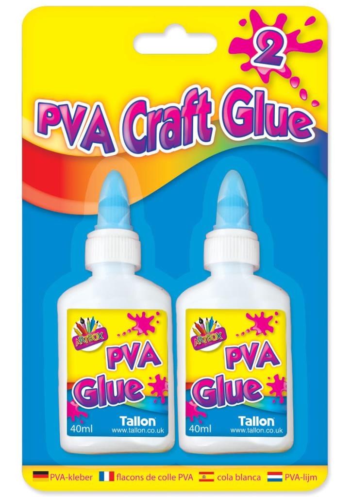 40ml White Pva Glue Bottles 2 Pack - Click Image to Close
