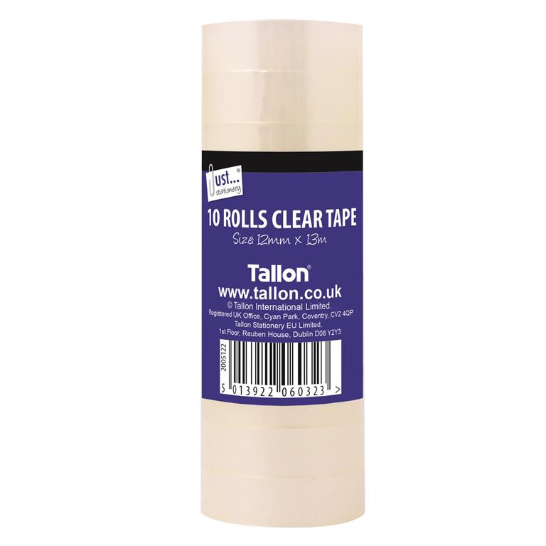 10 Mini 13M Rolls Of Clear 12mm, 40 Mic Tape - Click Image to Close