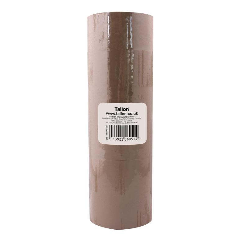 48mm Brown Parcel Tape 40m 6 Pack - Click Image to Close