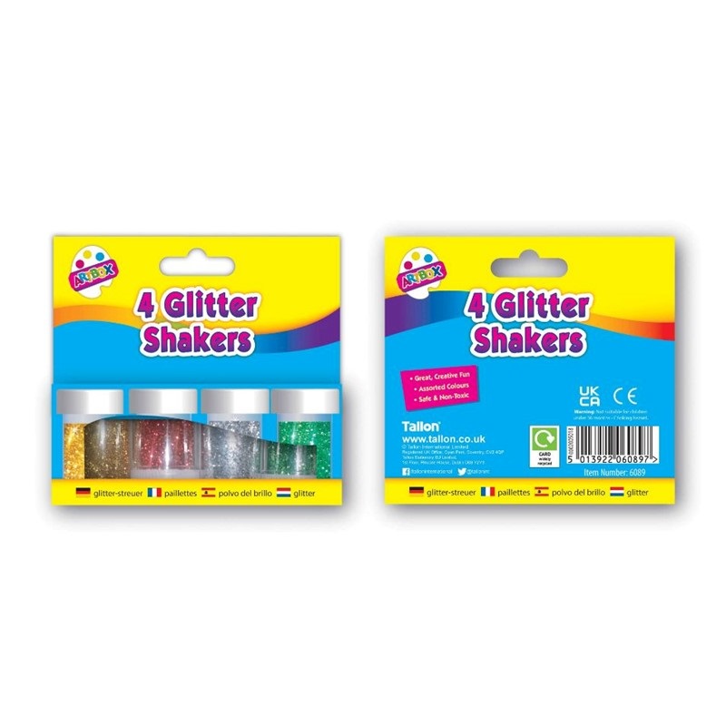 Tallon Glitter Shakers 4 Pack - Click Image to Close
