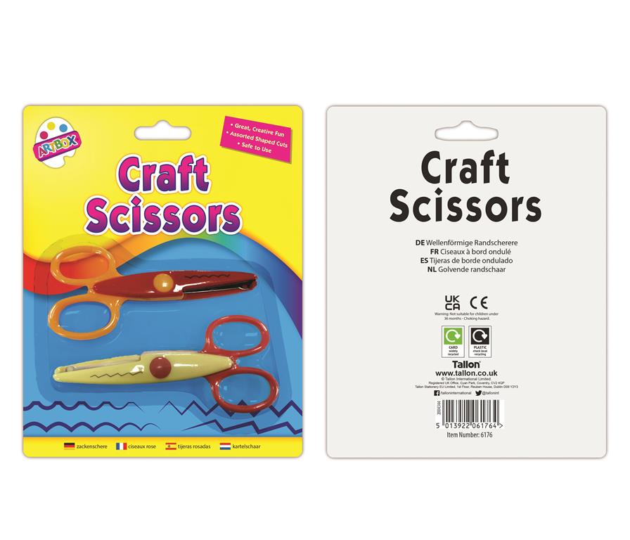 2 Wavy Edge Scissors - Click Image to Close