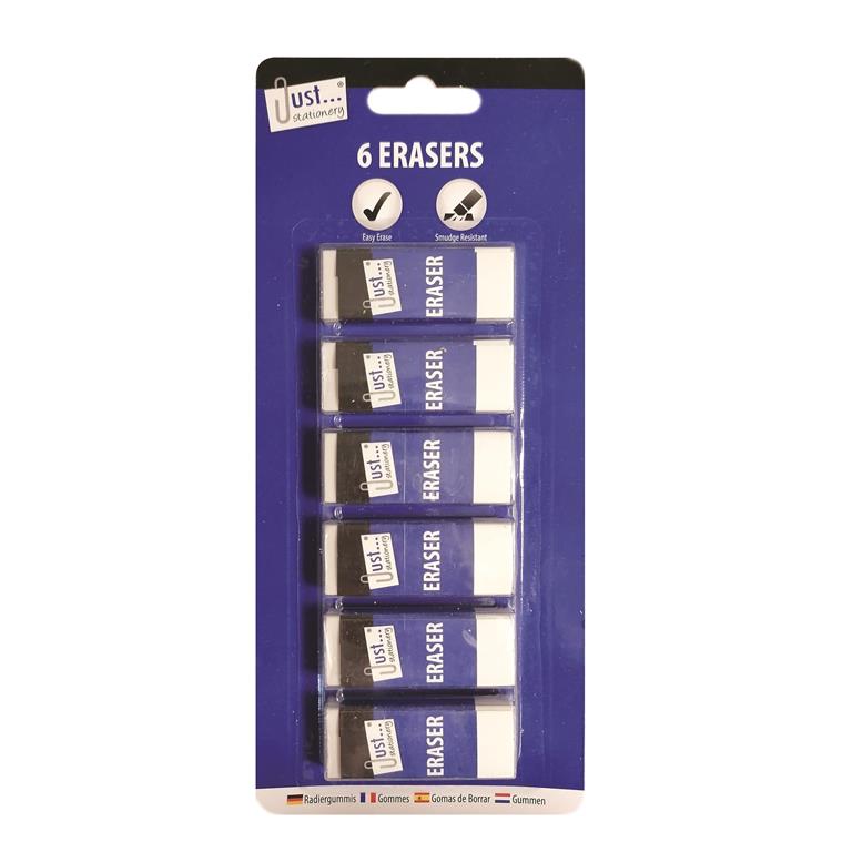 Tallon 6 PACK ERASERS - Click Image to Close
