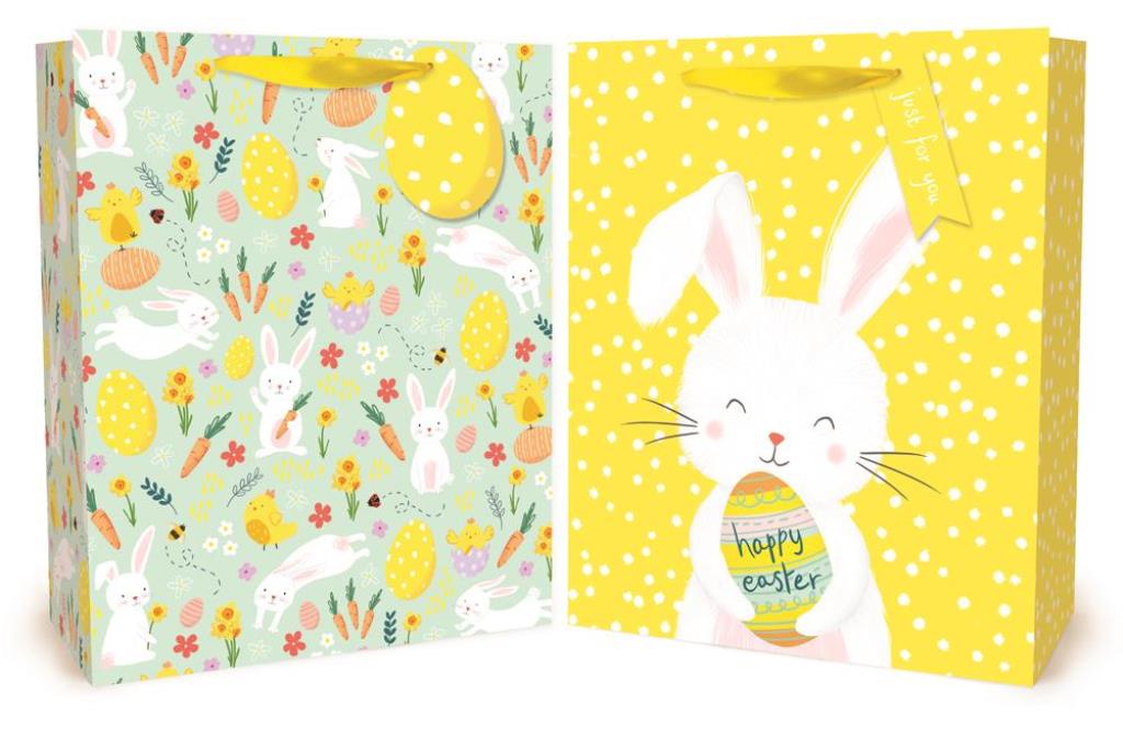 EASTER GIFT BAG LARGE CHICK & RABBIT DESIGNS (26 x 32 x 12) - Click Image to Close