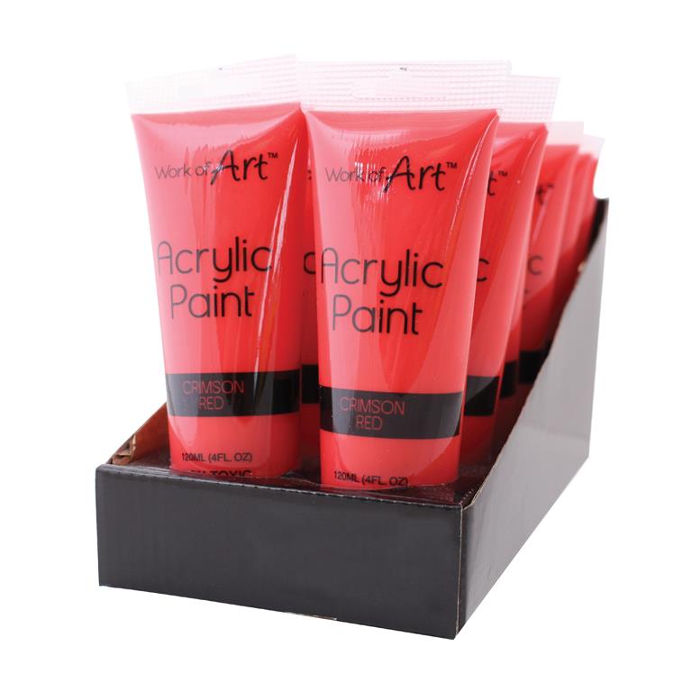Red Acrylic Paint 120ml - Click Image to Close