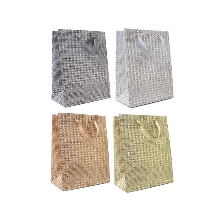 Gift Bag Glitter Small 11 X 14 X 6cm ( Assorted ) - Click Image to Close