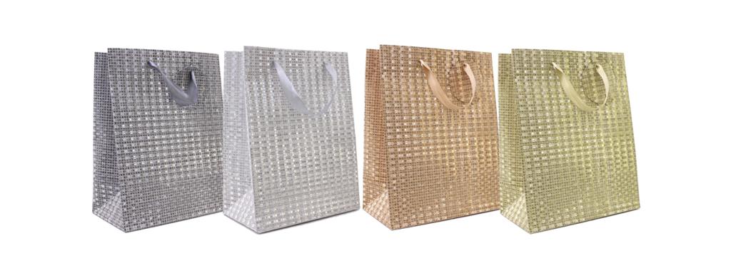 Gift Bag Glitter Medium 18 X 23 X 10cm ( Assorted ) - Click Image to Close
