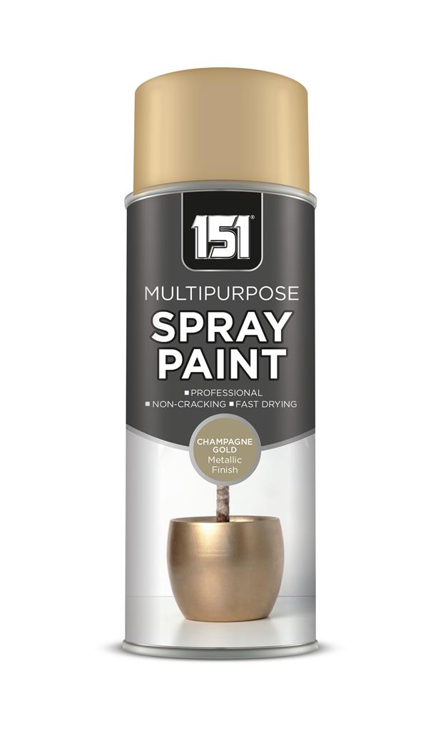 Metallic Gloss Champagne Gold Spray Paint 400ml - Click Image to Close