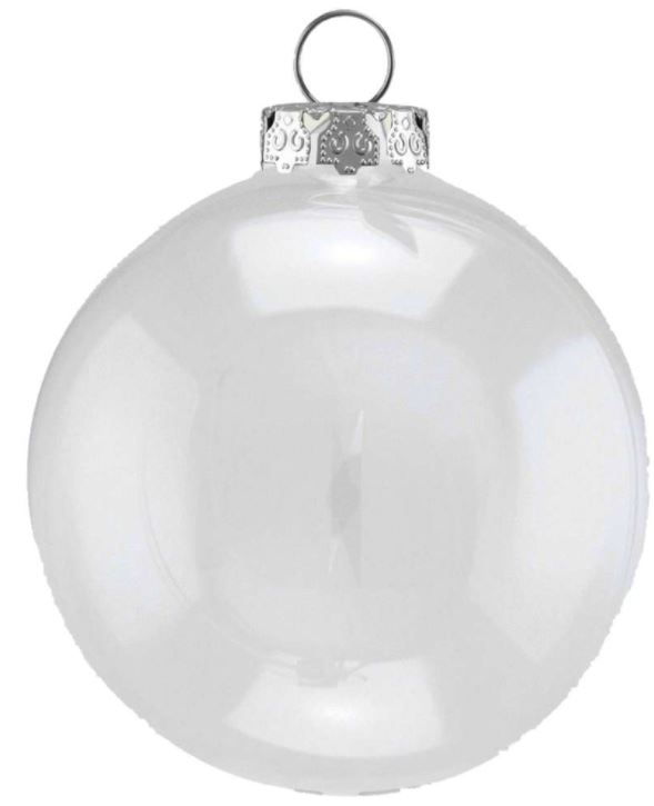 80mm Clear Fillable Bauble - Click Image to Close