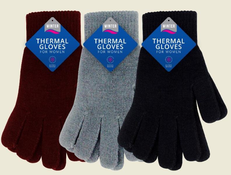 LADIES THERMAL GLOVES - Click Image to Close