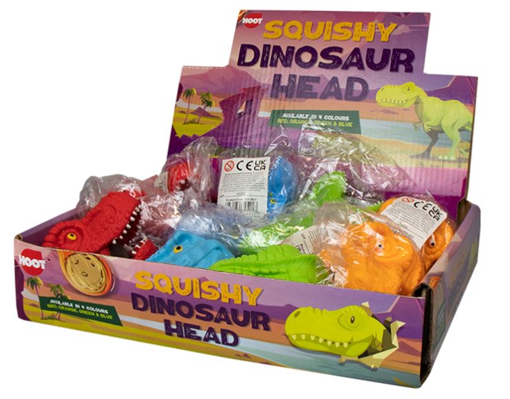 Dinosaur Head Squeeze Squishy Toy - Click Image to Close