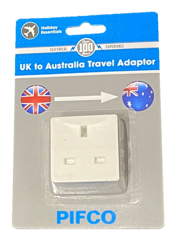Pifco Uk To Australia Travel Adaptor - Click Image to Close