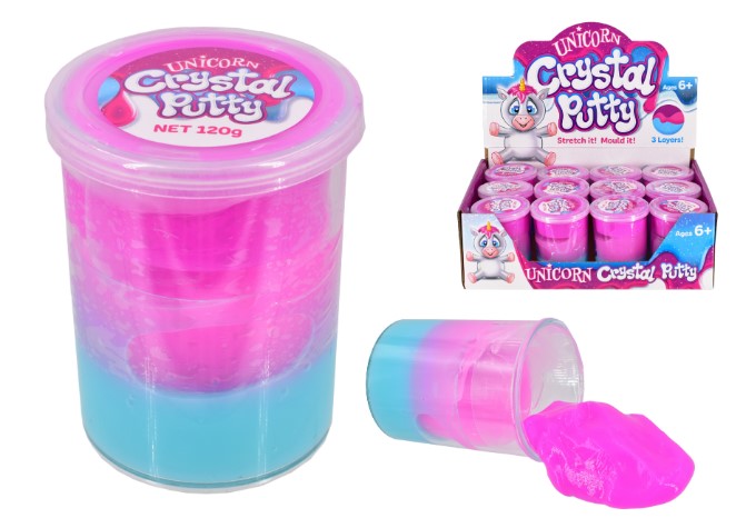 Unicorn Rainbow Crystal Putty 120g - Click Image to Close