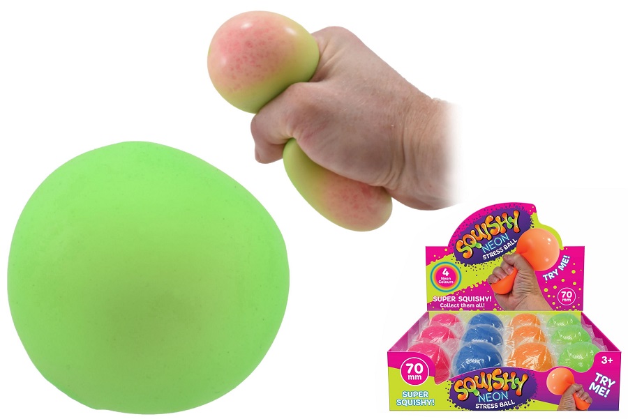 Neon 7cm Squishy Stress Ball ( Assorted Colours ) - Click Image to Close