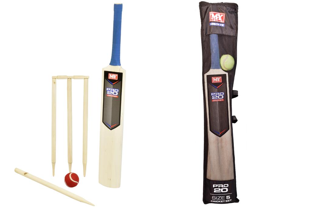 SIZE 5 CRICKET SET IM MESH BAG - Click Image to Close