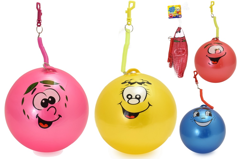 Smiley 10" Face Fruit Scented Ball With Keychain - Click Image to Close