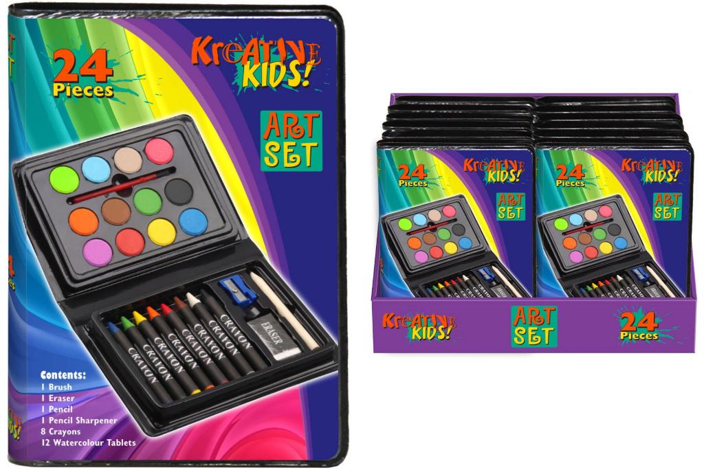 Art Set In Display Box 24 Piece - Click Image to Close