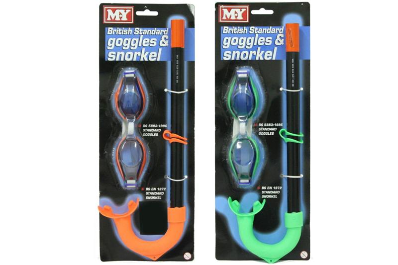 British Standard Goggles & Snorkle Set - Click Image to Close