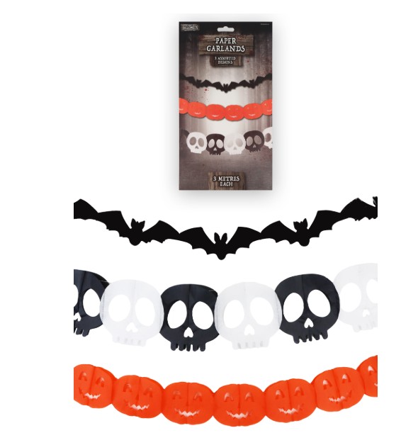 Decoration Halloween Garland Paper 3m - Click Image to Close