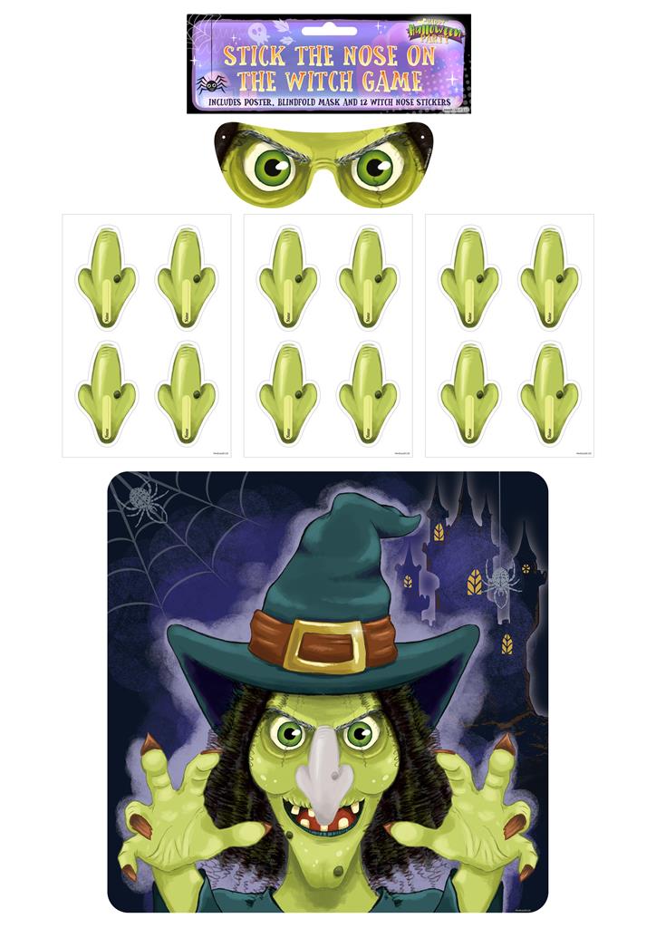 Halloween Stick The Nose On The Witch Game - Click Image to Close