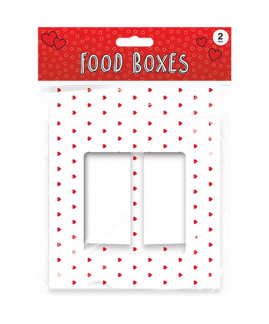 Valentines Day Food Boxes 2 Pack - Click Image to Close