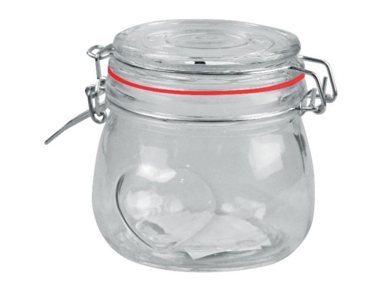 Valentines Day Heart Glass Jar 450ml - Click Image to Close