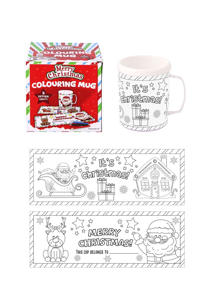 Christmas Colouring Mug ( Assorted Designs ) - Click Image to Close