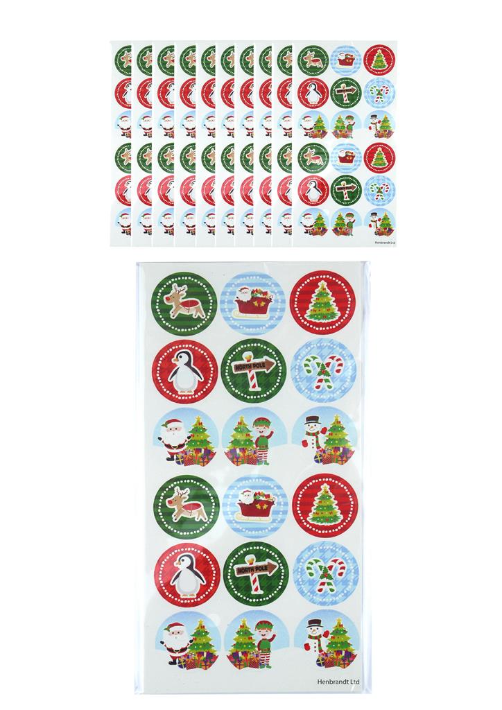 Large Christmas Stickers 2.5cm - Click Image to Close